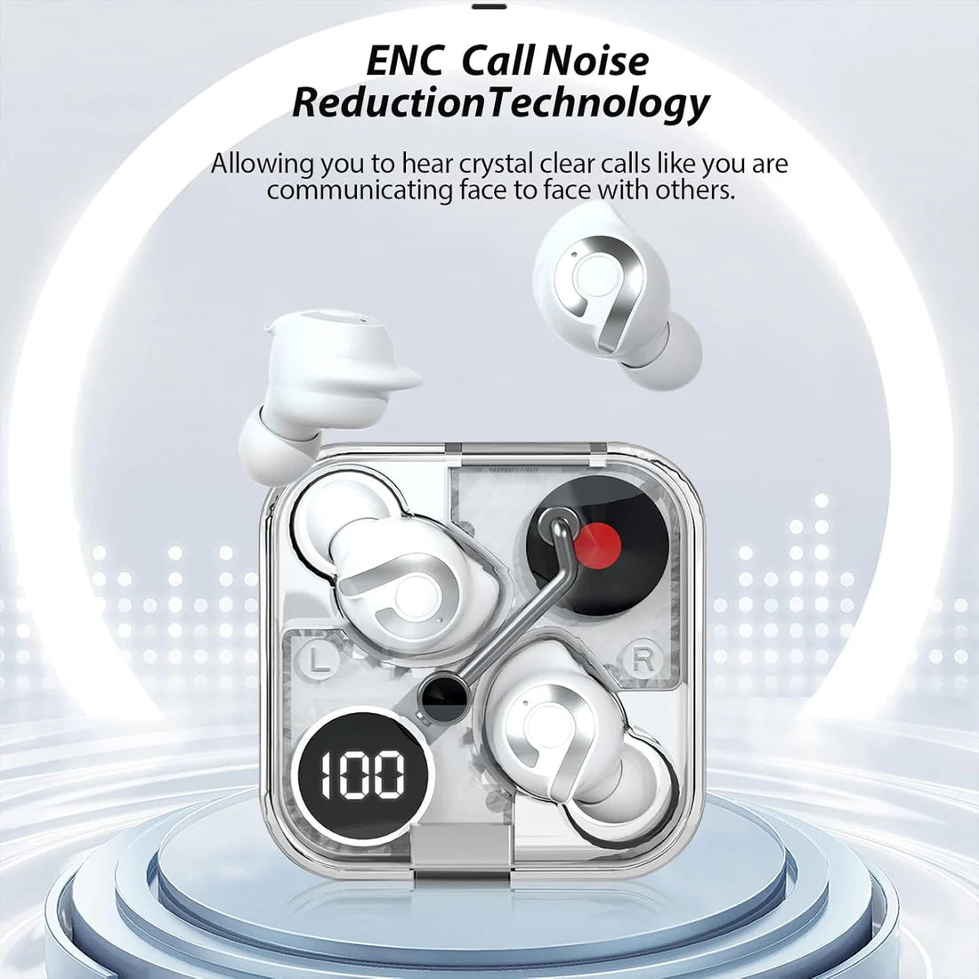 TWS Earbud with Transparent Case