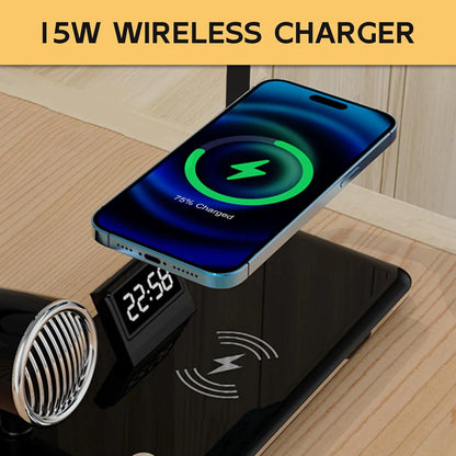 BT Speaker with Wireless Charger 4-in-1