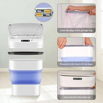 Smart Sensor Folding  Trash Can