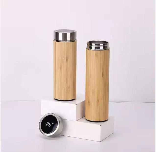 Bamboo Tumbler Stainless Steel Water Bottle