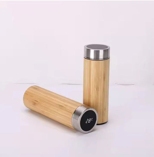 Bamboo Tumbler Stainless Steel Water Bottle