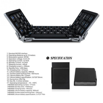 Intelligent Pocket Folding Keyboard-Travel Edition