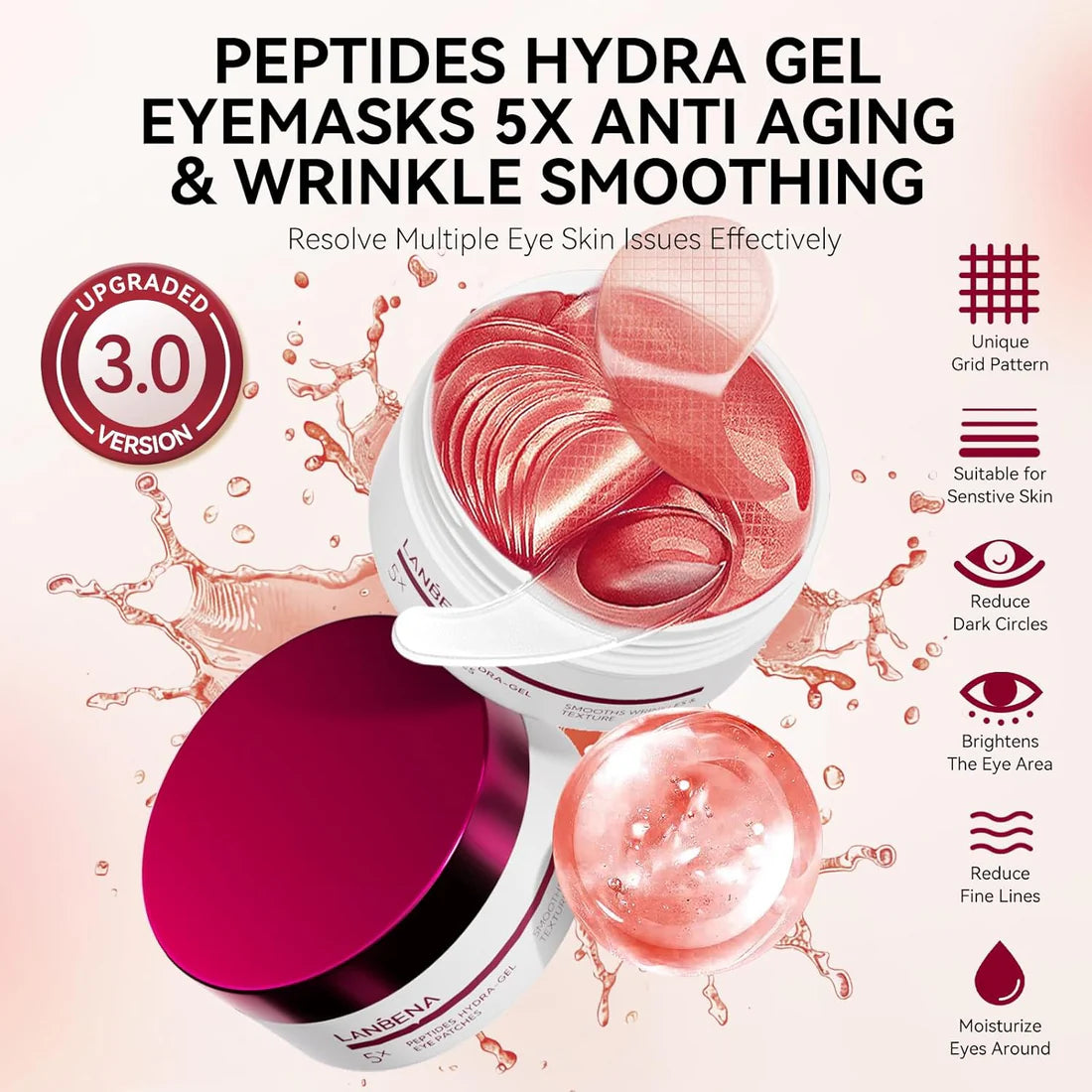 Hydra-Gel Eye Patches By LANBENA