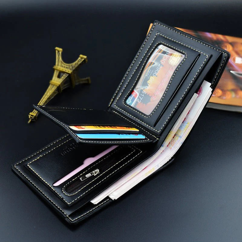 Men's Leather Lychee Pattern Wallet