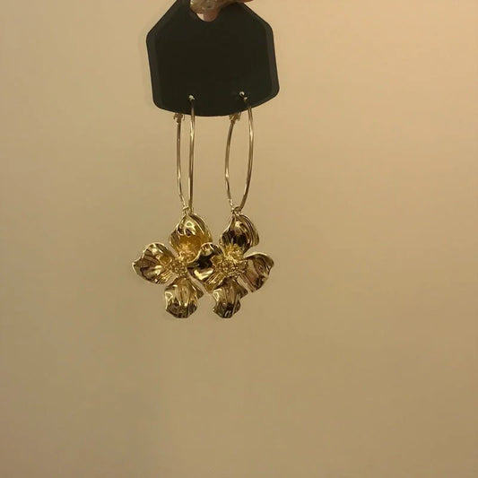 Flower Earrings Women's Exaggerated Long