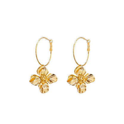 Flower Earrings Women's Exaggerated Long