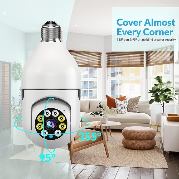 Bulb Style - Security Camera with LED Lights