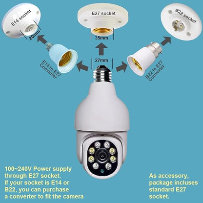 Bulb Style - Security Camera with LED Lights