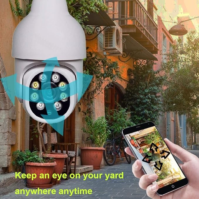 Bulb Style - Security Camera with LED Lights