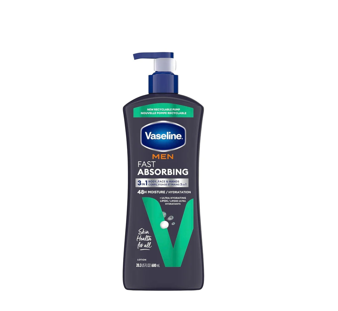 Vaseline - Men's Fast Absorbing 3-in-1 Lotion